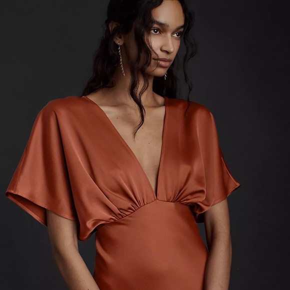 BHLDN Anthropologie Leila Satin Charmeuse Dress - Picture 2 of 4